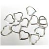 Image 1 : Silver Pack Of 12 Floating Heart Pendant