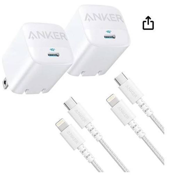 Anker Fast Charging Kit with Universal Compatibility – 313 Charger (30W) with USB-C to Ligh