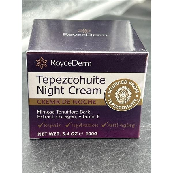 RoyceDerm Tepezcohuite Night Cream, 3.4 oz (100 g), Skincare Product