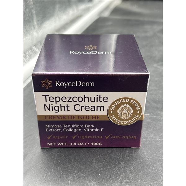 RoyceDerm Tepezcohuite Night Cream, 3.4 oz (100 g), Skincare Product