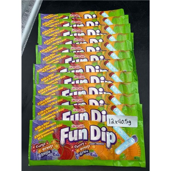 Lik-M-Aid Fun Dip 12-Pack Assorted Flavors, 40.5g Each