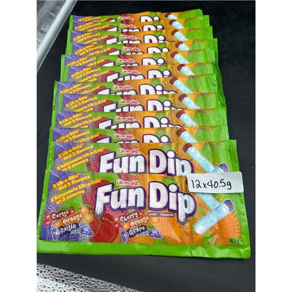 Lik-M-Aid Fun Dip 12-Pack Assorted Flavors, 40.5g Each