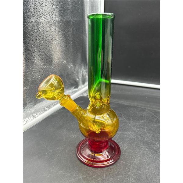 Glass Water Pipe With Multi-Color Design and Removable Bowl
