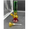 Image 2 : Glass Water Pipe With Multi-Color Design and Removable Bowl