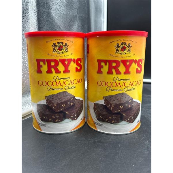 Two Cans of Fry’s Premium Cocoa/Cacao – 454g Each