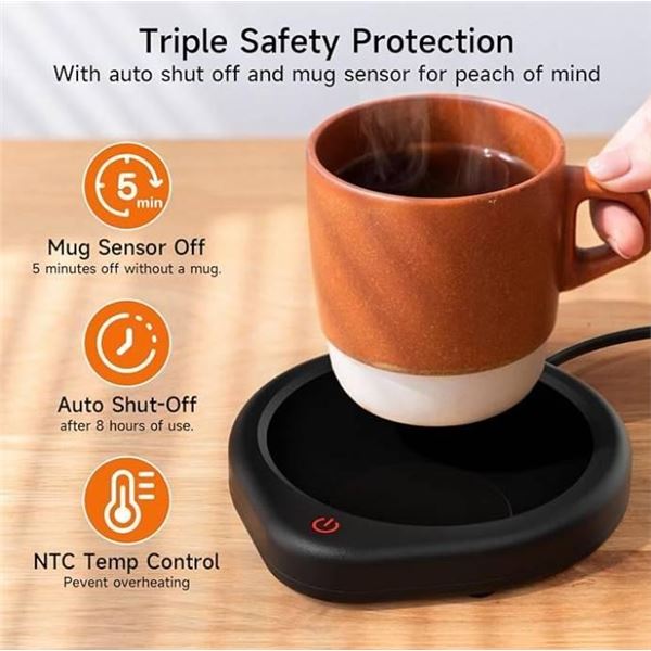 Oracer Coffee Mug Warmer for Desk with Auto Shut Off, Coffee Cup Candle Wax and Electric Beverage Te