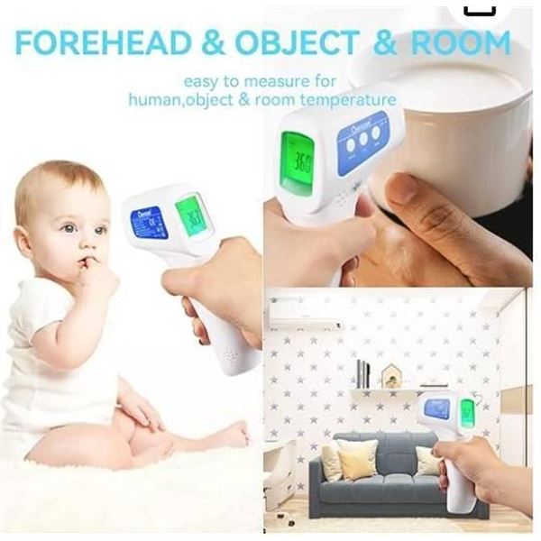 Berrcom Non-Contact Infrared Forehead Thermometer Digital Thermometer 3 in 1 for Baby and Adult Non-