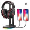 Image 1 : Blade Hawks HS18 RGB Headset Stand with LED Lighting **Phones & Headset Not Included**