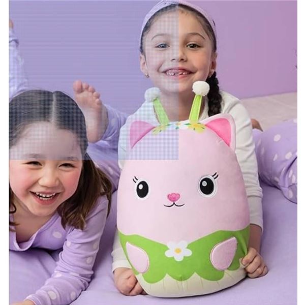 Gabby’s Dollhouse Official Kitty Fairy Squishy Plush Toy, Cat Stuffed Animal, Squishy Toys 