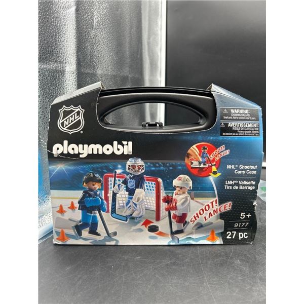 Playmobil NHL Shootout Carry Case Set, 27 Pieces, Model 9177