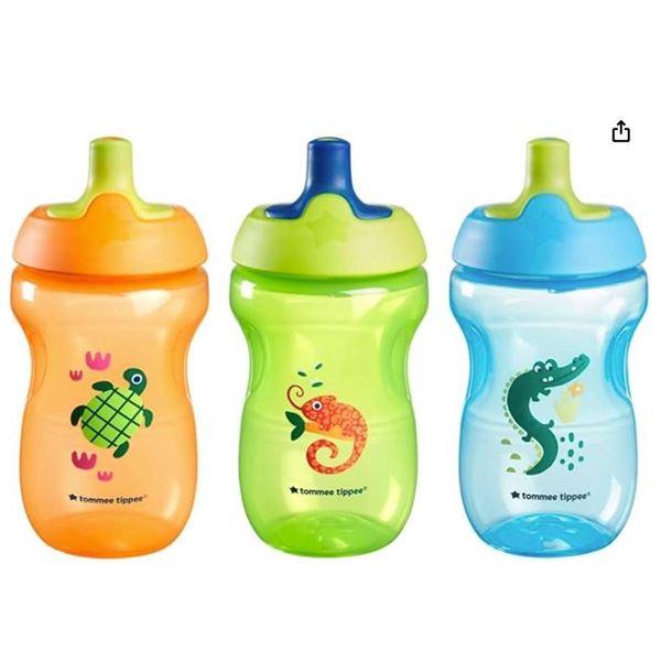 Tommee Tippee Sportee Bottle, Sippy Cup for Toddlers, 12 Months+, 10oz, Spill-Proof, Bite Resistant 