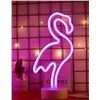 Image 1 : Pink Flamingo Neon Light for Home Decor with USB Power Supply