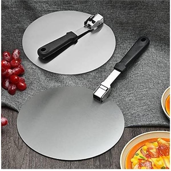 Pizza Shovel Spatula Plastic Handle Foldable Round Stainless Steel Non-Stick Pastry Paddle Kitchen B