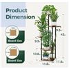 Image 1 : Bamworld 5 Tier 5 Potted Plant Stand Indoor, Tall Metal Plant Shelf for Multiple Plants, Corner Blac