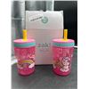 Image 2 : Zak Designs Hello Kitty Kelso Tumbler Set, Leak-Proof Screw-On Lid with Straw 15 oz, 2pc Set