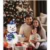 Image 1 : Pasapair 2FT Pre-Lit Pop-Up Snowman – Outdoor Christmas Decoration with Built-in 45 LED Lig