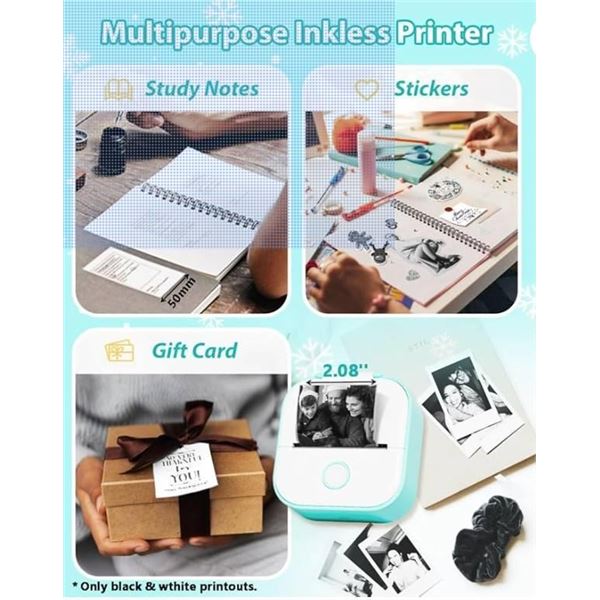 Phomemo Label Maker- T02 Sticker Printer Inkeless Mini Printer Sticker Maker Bluetooth Thermal Pocke