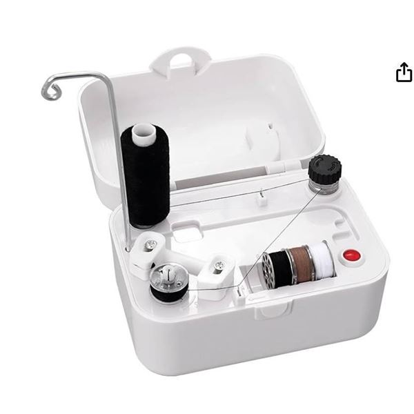 Electric Bobbin Winder – Portable Automatic Bobbin Winder for Sewing Machines, USB-C and Ba