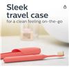 Image 1 : Philips One by Sonicare Battery Toothbrush with Travel Case, Coral