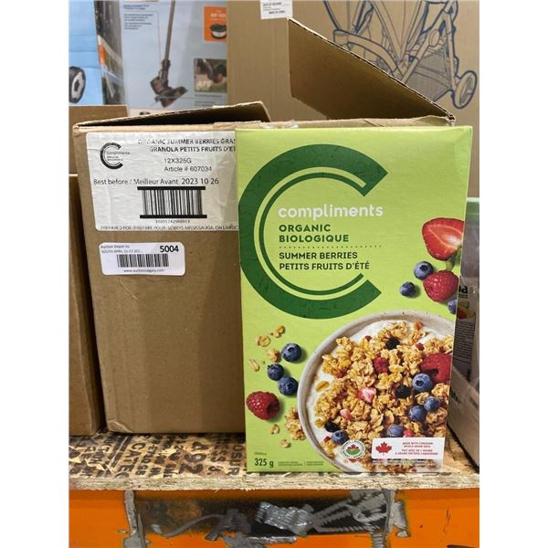 Compliments Organic Summer Berries Granola, 12 x 325g Box