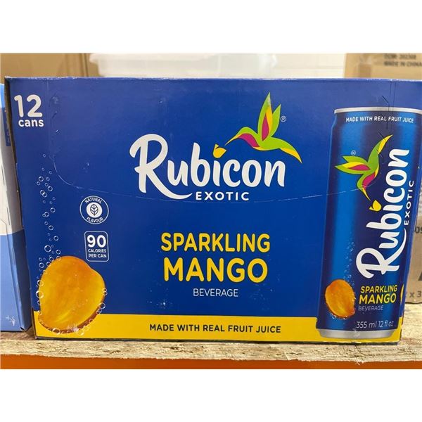 Rubicon Exotic Sparkling Mango Beverage 12 Cans, 355 mL Each