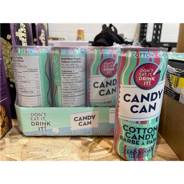 Candy Can Cotton Candy Flavored Soft Drink 330ml, 12-Pack