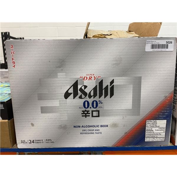 Asahi Dry 0.0% Non-Alcoholic Beer, 24 Cans, 330ml Each