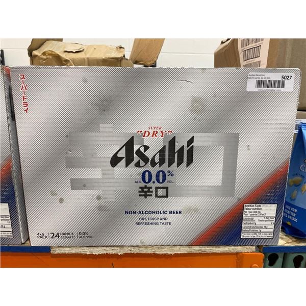 Asahi Dry 0.0% Non-Alcoholic Beer, 24 Cans, 330ml Each