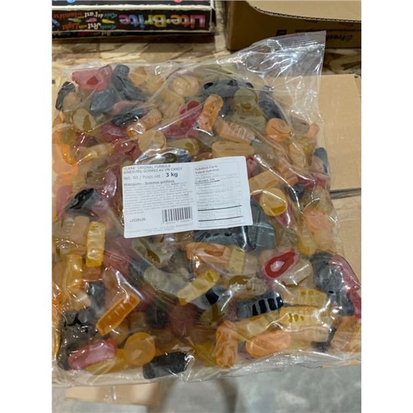 Clara Winegums Candy Mix, 3 KG Net Weight, Assorted Shapes and Colors