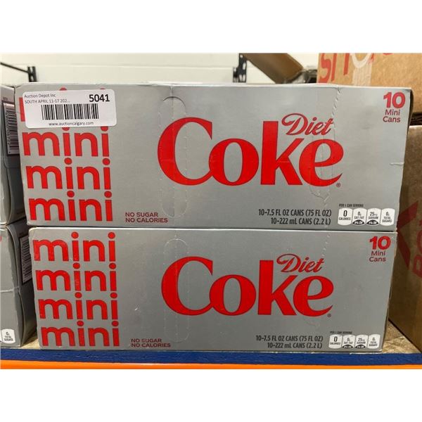 Diet Coke 10-Minican Packs, Total of 20 Cans, 7.5 fl oz Each