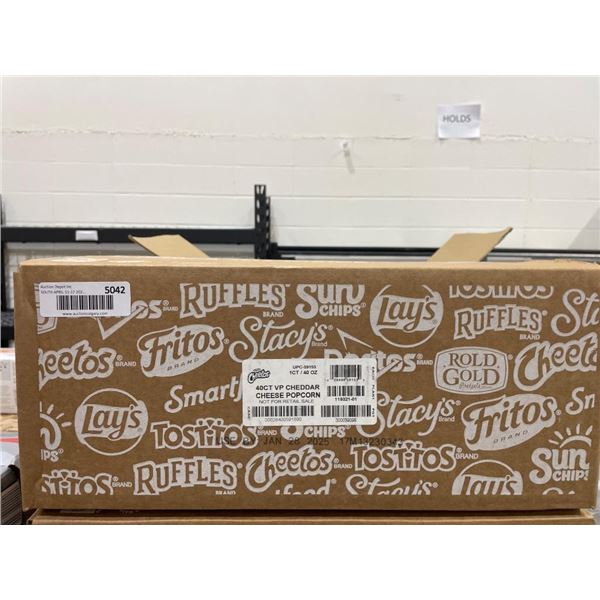 Cheetos 40CT VP Cheddar Cheese Popcorn, 40 oz, Not for Retail Sale