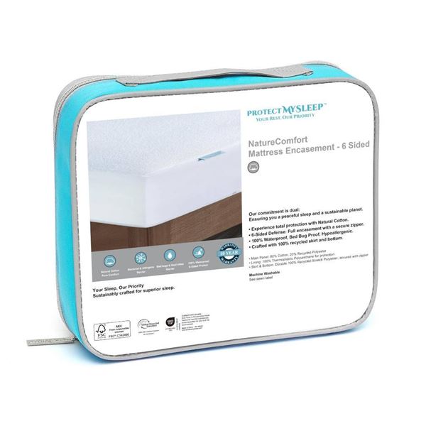 Protect My Sleep NatureComfort Mattress Encasement – 6 Sided – Twin XL
