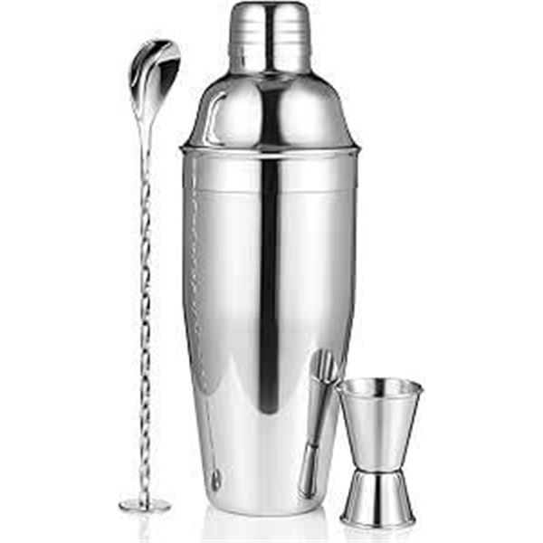 Etens Cocktail Shaker Set With Stainless Steel Finish