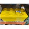 Image 1 : Yellow LEGO Brick-Shaped Storage Container With Lego
