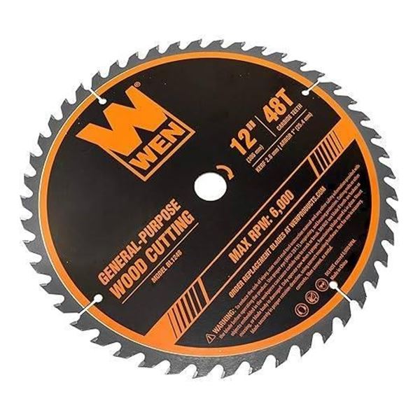 WEN General-Purpose 12-Inch Wood Cutting Saw Blade – Model BL1248