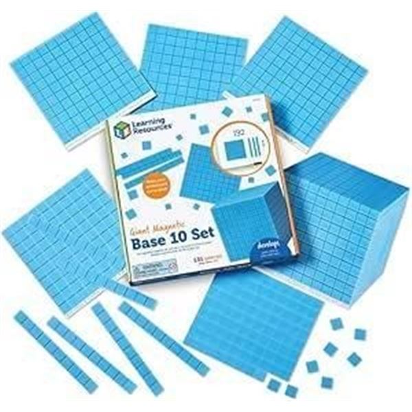 Learning Resources Giant Magnetic Base 10 Set with 132 Pieces