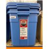 Image 2 : Rubbermaid Roughneck 32-Gallon Blue Storage Bin with Lid