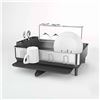 Image 1 : Simplehuman Steel Frame Dish Rack with Wine Glass Holders