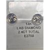 Image 3 : $4975 14K  1.25G Lab Diamond 2.4Ct  Earrings