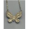Image 2 : Butterfly Pendant Necklace with Chain Featuring Stone Accents