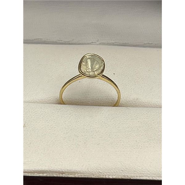 14k Gold Ring With 1.0 carat uncut raw diamond solitaire& nbsp;