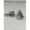 Image 2 : Pair of 1.0 Carat Solitaire Stud Earrings with Round Cut Stones& nbsp;