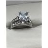 Image 4 : Two-Piece Silver-Tone Cubic Zirconia Bridal Ring Set in Size 7