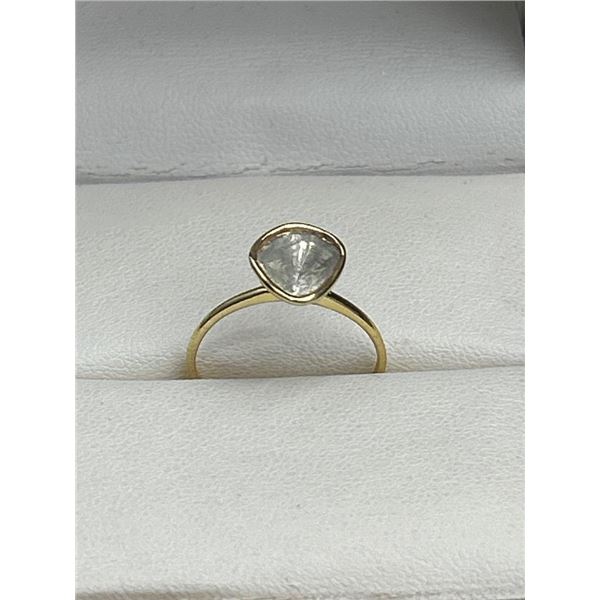 Ladies 10K Gold with 1.0 carat uncut diamond solitaire