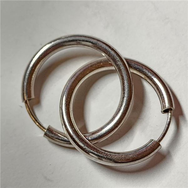 $50 Silver Hoops  Earrings