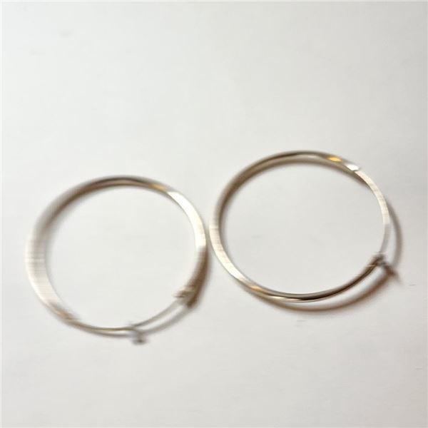$50 Silver Hoops  Earrings