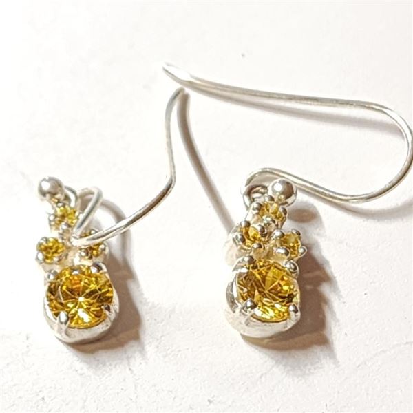 $100 Silver Citrine  Earrings