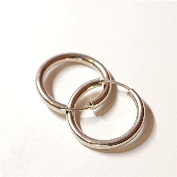 $50 Silver Hoops  Earrings