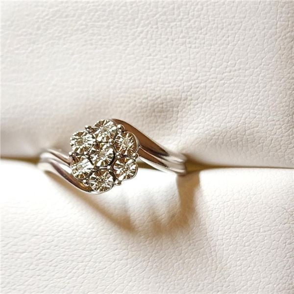 $150 Silver & Diamonds  Ring