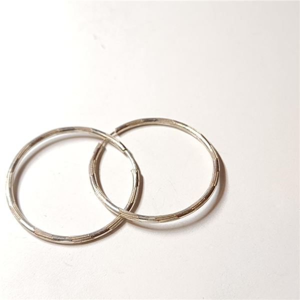 $50 Silver Hoops  Earrings
